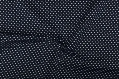 BU 4455-004 Organza hellblau - NB 1264-08 Baumwolle Herzen dunkelblauw