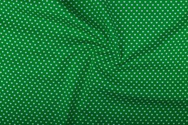 Boerenbont stoffen - Katoen stof - kleine hartjes - groen - 1264-025