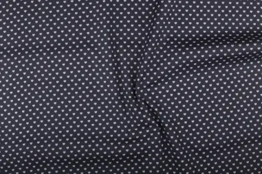 Verduisteringsstof - grijs - 8050-067 - Katoen stof - kleine hartjes - donkergrijs - 1264-068