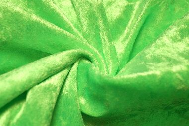 Velvet Stoffen - 4400-42 Velours de panne fluor groen