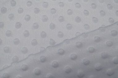Deken stoffen - Polyester stof - Nicky Dot wit (minky - stof) - 3347-050