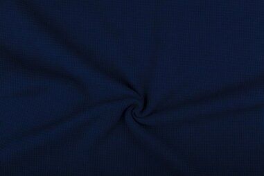 Wafelkatoen stoffen - Wafelkatoen stof - donkerblauw - 2902-008