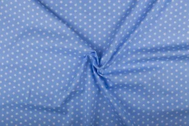 Verduisteringsstof - turquoise - 8050-004 - Katoen stof - kleine sterretjes - lichtblauw - 1266-002