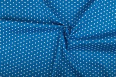 Tricot stof - swimwear - dino's - groen - 25/21682-021 - Katoen stof - kleine sterretjes - turquoise - 1266-004