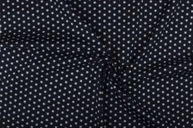Ptx 997071-821 Molton-ähnlich hellblau - NB 1266-08 Baumwolle kleine Punkte Sterne dunkelblau