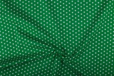 Boerenbont stoffen - Katoen stof - kleine sterretjes - groen - 1266-025
