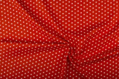 Baumwolle - Musselin - brique - 3001-056 - NB 1266-36 Baumwolle kleine Sterne orange