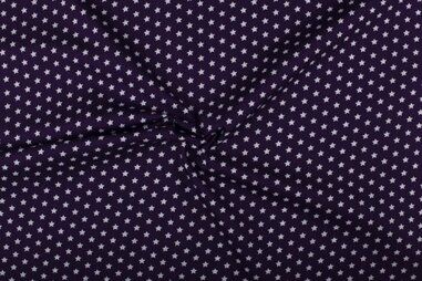 Sternmotiv - NB 1266-45 Baumwolle kleine Sterne dunkelviolett