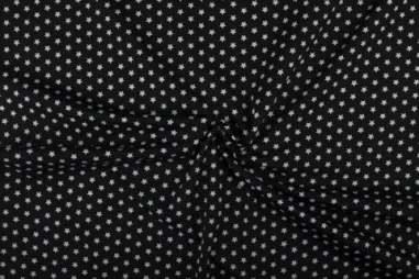 Verduisteringsstof - zwart - 8050-069 - Katoen stof - sterretjes - zwart - 1266-069