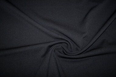 Zwarte stoffen - Tricot stof - light scuba crepe - zwart - 0692-999