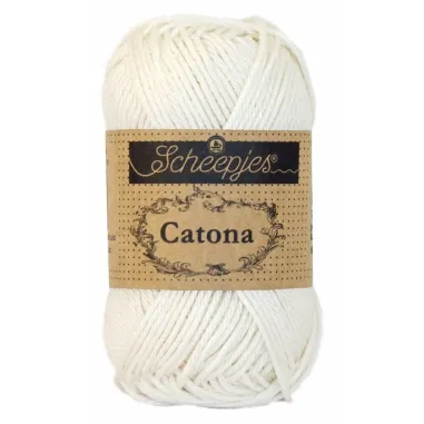 Brei- en haakgaren Scheepjes CATONA 100% KATOEN - Catona 105 Bridal White 50GR