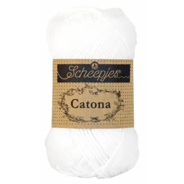 Brei- en haakgaren Scheepjes CATONA 100% KATOEN - Catona 106 Snow White 50GR