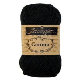 Bollen wol - Catona 110 Jet Black 50GR