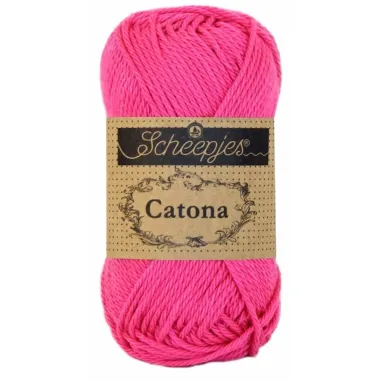 Brei- en haakgaren Scheepjes CATONA 100% KATOEN - Catona 114 Shocking Pink 50GR