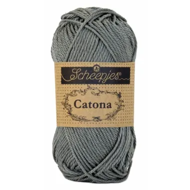 Brei- en haakgaren Scheepjes CATONA 100% KATOEN - Catona 242 Metal Grey 50GR