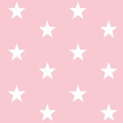 katoenen stoffen met ster - ByPoppy19 4954-012 Baumwolle stars rosa