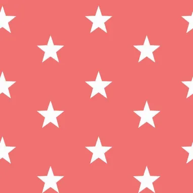 Ster motief stoffen - Katoen stof - stars - koraal - 4954-024