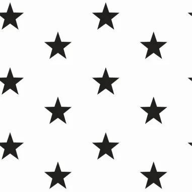 Sternmotiv - ByPoppy19 4954-101 Baumwolle stars weiss/schwarz