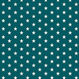By Poppy - Katoen stof - little stars - zeegroen - 4955-023
