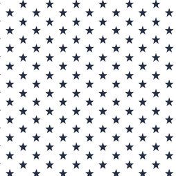 katoenen stoffen met ster - ByPoppy19 4955-102 Baumwolle little stars weiss/dunkelblau