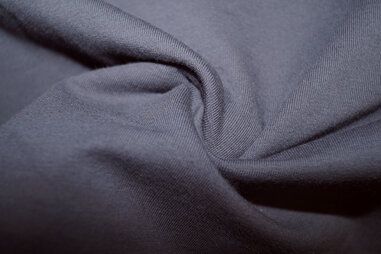 French Terry stoffen - Tricot stof - Organic French Terry uni - donkergrijs - 10802-068