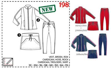 Naaipatronen - Abacadabra patroon 198: Vest, broek, rok