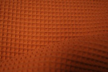 Babydeken stoffen - Wafelkatoen stof - Wafeldoek - terra - 0267-454
