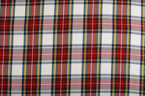 Geruite stof - Schotse ruit - rood/groen/wit - 5193-051 - De ...